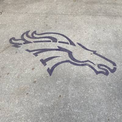 Mustang Driveway Stencil, $100.00 donation